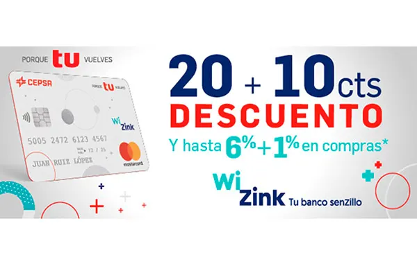 Cepsa / Mastercard: Tarjeta WiZink